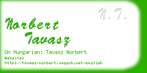norbert tavasz business card